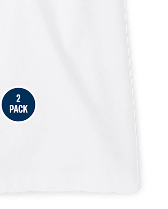 Camiseta básica con capas de uniforme para niñas, paquete de 2