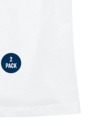 Camiseta básica con capas de uniforme para niñas, paquete de 2