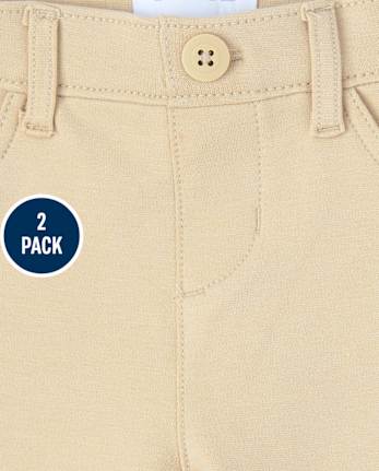 Paquete de 2 jeggings de punto Ponte de uniforme para niñas