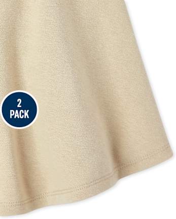 Girls Uniform French Terry Skort 2-Pack