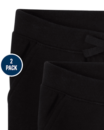 Paquete de 2 pantalones cortos activos de rizo francés de uniforme para niñas