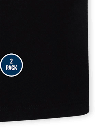 Paquete de 2 pantalones cortos activos de rizo francés de uniforme para niñas