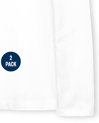 Lot de 2 polos uniformes en piqué à volants pour fille