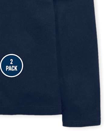 Girls Uniform Ruffle Soft Stretch Pique Polo 2-Pack