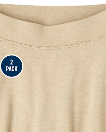 Ensemble de 2 jupes-shorts uniformes en tricot ponte pour filles