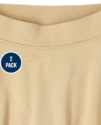 Girls Uniform Ponte Knit Skort 2-Pack