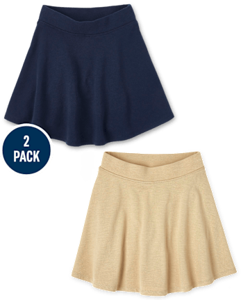 Uniforme para niñas Ponte Knit Skort paquete de 2