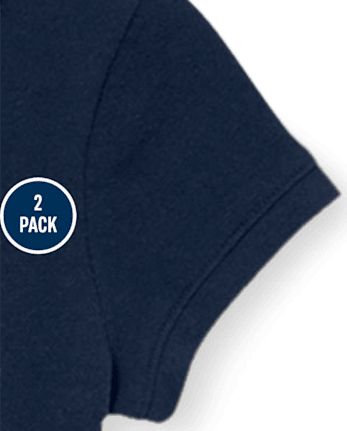 Girls Uniform Soft Pique  Polo Dress 2-Pack