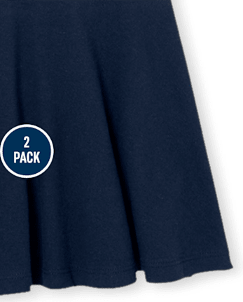 Girls Uniform Soft Pique  Polo Dress 2-Pack