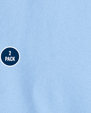Girls Uniform Soft Stretch Pique Polo 2-Pack