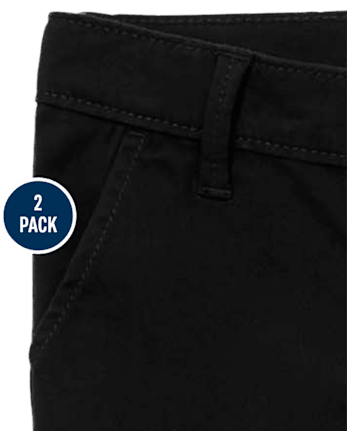 Lot de 2 pantalons chino skinny uniformes pour filles