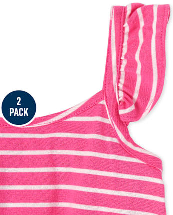 Lot de 2 barboteuses à fleurs pour bébés et petites filles