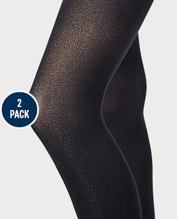 Lot de 2 collants en microfibre pour filles