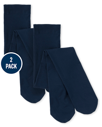 Lot de 2 collants en microfibre pour filles
