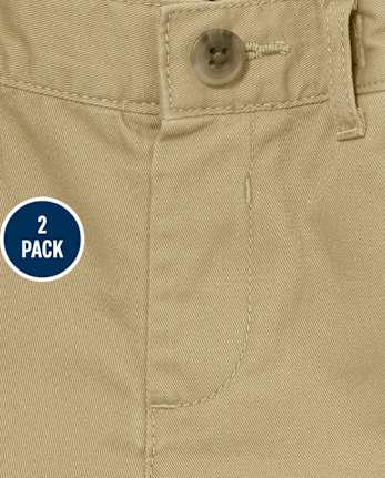 Baby And Toddler Boys Uniform Chino Shorts 2-Pack