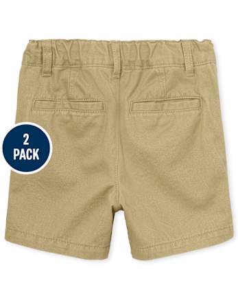 Lot de 2 shorts chino uniformes pour bébé et tout-petit garçon