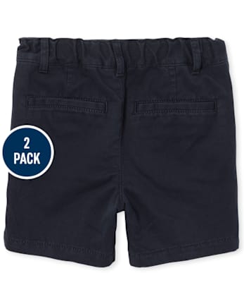 Lot de 2 shorts chino uniformes pour bébé et tout-petit garçon