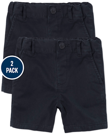 Baby And Toddler Boys Uniform Chino Shorts 2-Pack