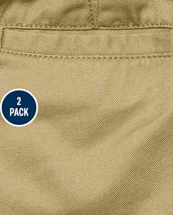 Baby And Toddler Boys Uniform Straight Chino Pants 2-Pack