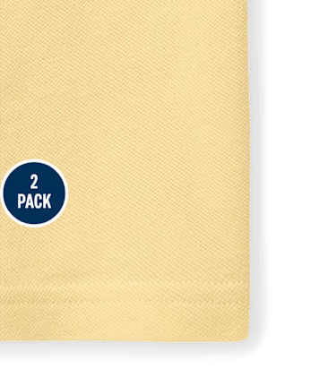 Lot de 2 polos uniformes en piqué pour bébés et tout-petits garçons