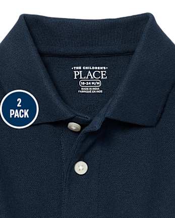 Baby And Toddler Uniform Soft Pique Polo 2-Pack