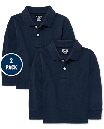 Baby And Niños pequeños Boys Uniform Piqué Polo 2-Pack