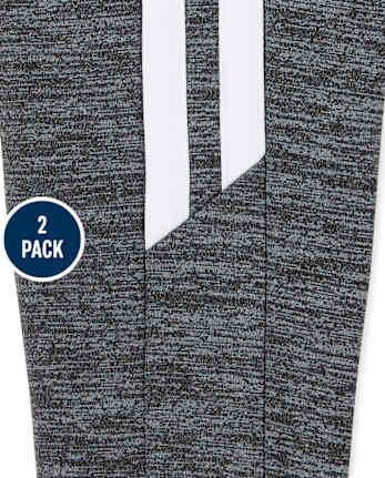 Boys Side Stripe Performance Jogger Pants 2-Pack
