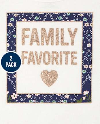 Toddler Girls Glitter High Low Top 2-Pack