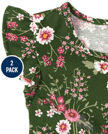 Toddler Girls Flutter Top 2-Pack