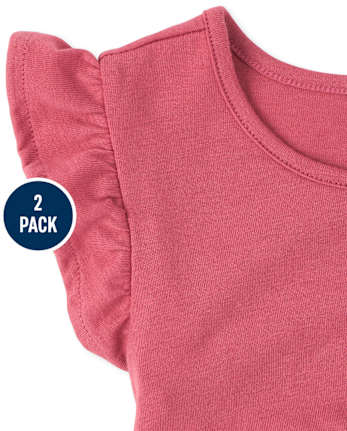Toddler Girls Flutter Top 2-Pack