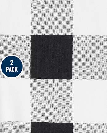 Pack de 2 leggings de cuadros búfalo para niñas pequeñas