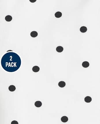 Pack de 2 leggings de cuadros búfalo para niñas pequeñas