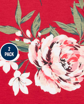 Pack de 2 tops estampados para niñas