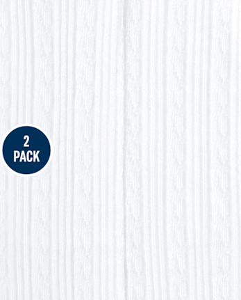 Pack de 2 medias tejidas de ochos para niñas