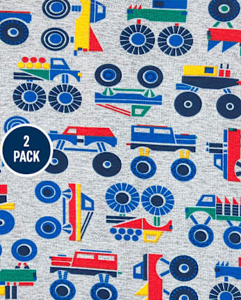 Pijamas de una pieza de algodón con ajuste ceñido para bebés y niños pequeños, paquete de 2