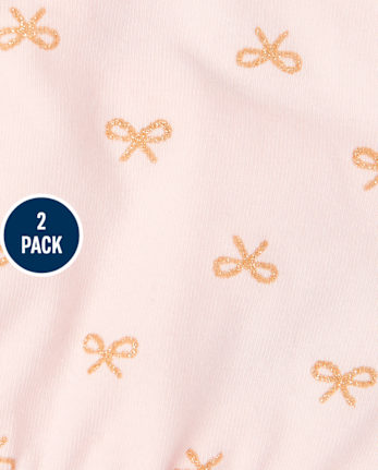 Pack de 2 bralettes con purpurina para niña