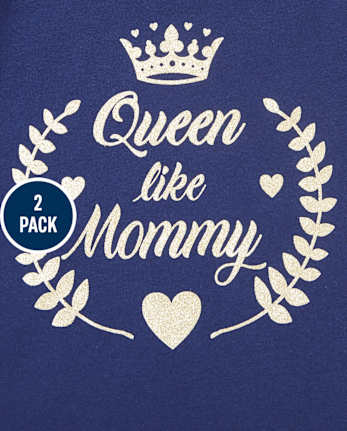 Baby And Toddler Girls Family Graphic Tee 2-Pack