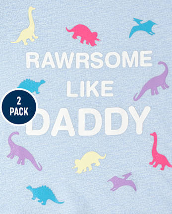 Baby And Toddler Girls Family Graphic Tee 2-Pack