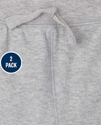 Pack de 2 pantalones con rayas laterales para bebé niño
