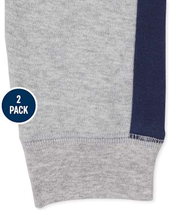 Pack de 2 pantalones con rayas laterales para bebé niño