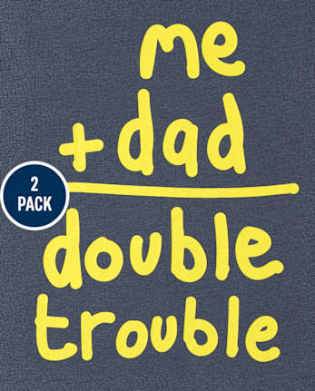 Baby And Toddler Boys Mom And Dad Graphic Tee 2-Pack