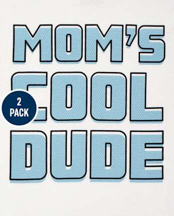 Baby And Toddler Boys Mom And Dad Graphic Tee 2-Pack