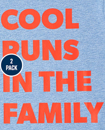 Ensemble de 2 t-shirts à imprimé Family pour bébé et tout-petit garçon