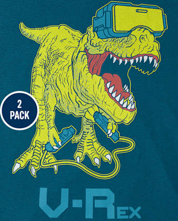 Lot de 2 t-shirts à imprimé animal pour garçon