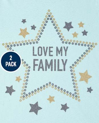 Girls Family Graphic Tee 2-Pack