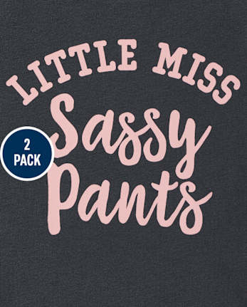 Baby And Toddler Girls Sassy Graphic Tee 2-Pack
