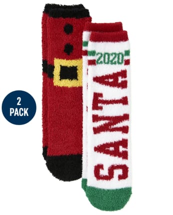 Unisex Kids Team Santa Cozy Socks 2-Pack