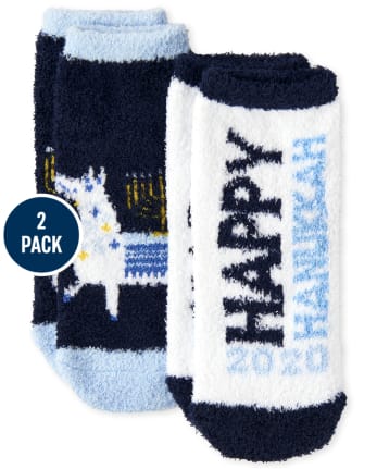 Unisex Toddler Hanukkah Cozy Socks 2-Pack
