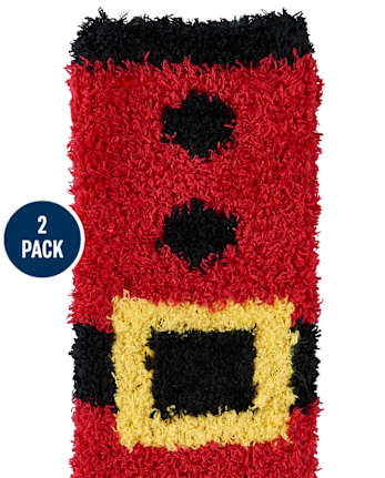 Lot de 2 paires de chaussettes confortables Team Santa unisexe pour adulte