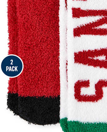 Lot de 2 paires de chaussettes confortables Team Santa unisexe pour adulte